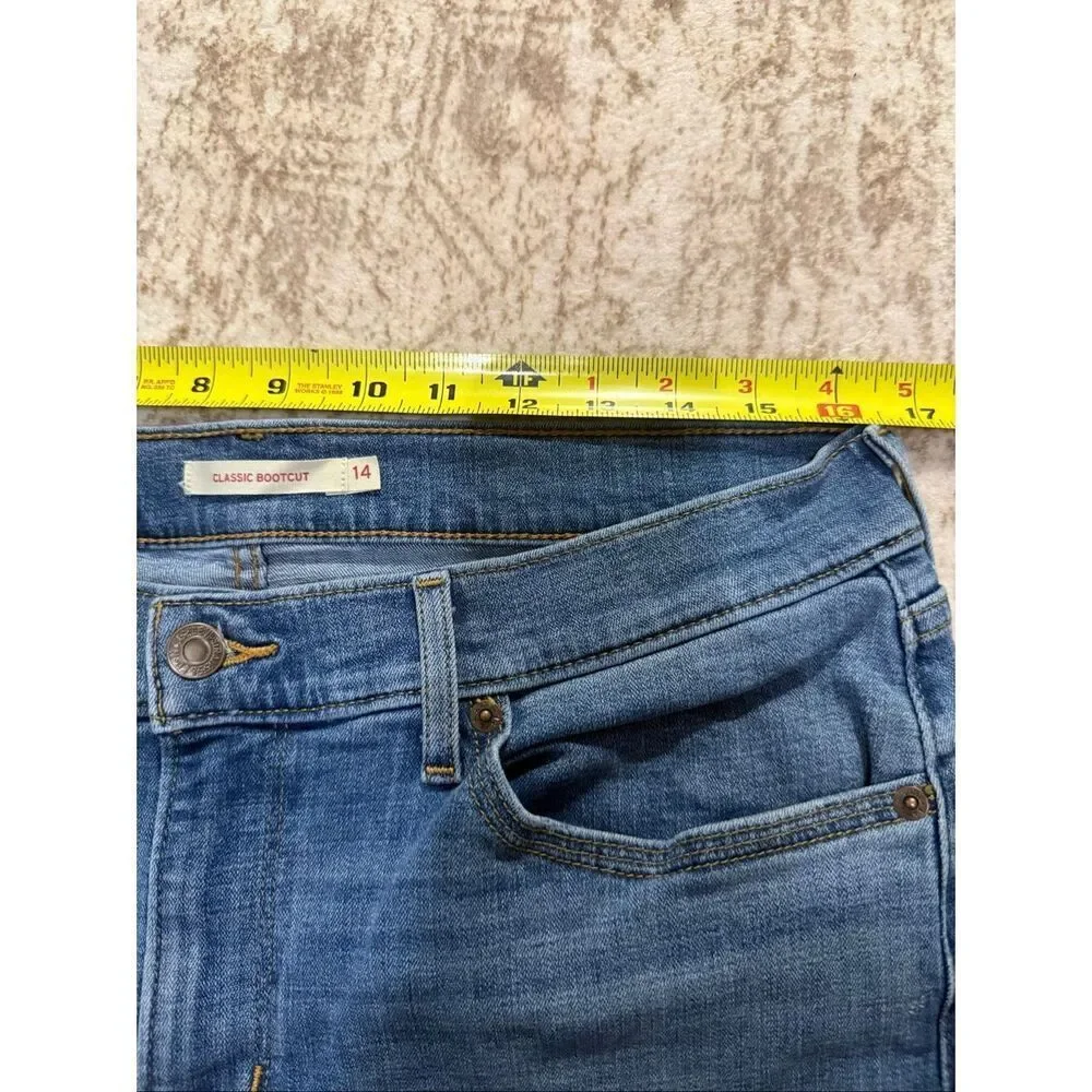 Levi's Women's Zip Fly Mid-rise Classic Bootcut Denim Jeans Blue Size 14